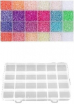 Klaasist &uuml;mmargused toruhelmed 12/0 RainBow&reg; 24 pastelsetes v&auml;rvi iga&uuml;ks 10 g komplekt karbiga