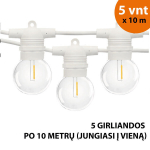 V&auml;litingimustes kasutatav valguskett (LED tuled) 50 m Glow valge