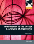 Introduction to the Design and Analysis of Algorithms: International Edition 3rd edition