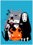 Maalimiskomplekt numbrite j&auml;rgi Hayao Miyazaki kangelased 15x20