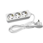 Pikendusjuhe Entac Flat 3 pistikupesa, 1,5m, 16A koos maandusega