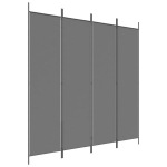 vidaXL 4 paneeliga ruumijagaja, antratsiithall, 200x200 cm, kangas