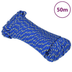 vidaXL paadik&ouml;is, sinine, 5 mm, 50 m, pol&uuml;prop&uuml;leen