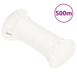 vidaXL paadik&ouml;is, t&auml;isvalge, 5 mm, 500 m, pol&uuml;prop&uuml;leen