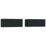 vidaXL telerikapid 2 tk, must, 80 x 30 x 30 cm, tehispuit