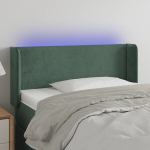 vidaXL LED-voodipeats, tumeroheline, 83x16x78/88 cm, samet
