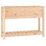 vidaXL riiuliga taimekast, hall, 111,5x34,5x81 cm, m&auml;nnipuit