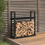 vidaXL k&uuml;ttepuude rest, must, 110x35x108,5 cm, m&auml;nnipuit