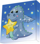 Teemantmosaiik Sleepy Time Dragon, 22X22 cm