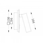 Tehniline seinalamp Maytoni Ios 176 C175-WL-01-6W-MG, matt kuldne