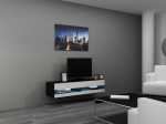 Cama TV alus Vigo New 30/140/40 must/valge l&auml;ikega