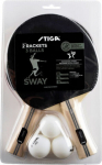 Stiga Ping pong racket set Sway 2 rackets 3 balls
