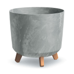 Lillepott taldrikuga Prosperplast Gracia Tubus Beton Effect DGTL300LE-422U, hall