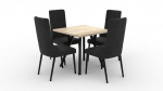 K&ouml;&ouml;gim&ouml;&ouml;bli komplekt ADRK Furniture 83 Rodos, must/pruun