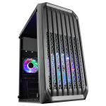 Korpus Mini Torni PC Korpus - Mars Gaming - MC-S2 RGB - Klaaspaneel - Must - &Uuml;ks suurus