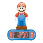 Digital nightlight alarm clock LEXIBOOK - Super Mario - 3D luminous and sound - Blue and red - Child