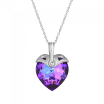 Naiste kaelakee DiamondSky "Cupid II (Heliotrope)" Swarovski kristallidega DS01K545