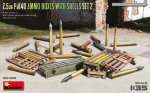 Liimitav mudel MiniArt 35402 7.5cm PaK40 Ammo Boxes with Shells Set 2 1/35