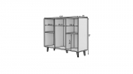 Kummut ADRK Furniture Ika, valge / must
