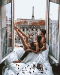 Maalimine numbrite j&auml;rgi - maalimise komplekt 40x50 cm. "Morning in Paris", 40x50 cm