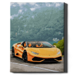 Maalimine numbrite j&auml;rgi - maalimise komplekt 40x50 cm. "Bright lamborghini"