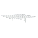 vidaXL metallist voodiraam, valge, 193x203 cm