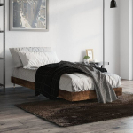 vidaXL voodiraam, suitsutatud tamm,75x190 cm, tehispuit