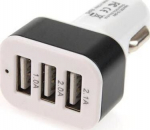 Telefoni laadija, splitter, 3 x USB, 12/24V