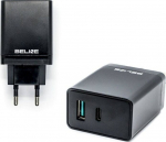 BELINE SEINALAADIJA 1X USB JA 1X USB-C 5A 18W USB-C PUHASTAVATE TELEFONIDE JAOKS