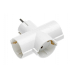 Toitejuhe 3 pistikupesa, maandusega, valge,GTV, AE-SC0103-00