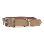 Collar - GLORIA - Nubuck - White - Adjustable - For Medium Dog