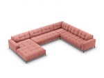 Pehme nurgadiivan Cosmopolitan Design Bali 7S-VUR, roosa/must
