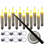 Ujuvad k&uuml;&uuml;nlad puldiga puldiga, 12 komplekti LED leegita v&auml;relevad k&uuml;&uuml;nlad patareiga t&ouml;&ouml;tavad Harry Potteri kollased
