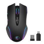 Juhtmeta hiir Hiir Jiggler Mouse Mover LED Laetav 2,4G Mause ergonoomiline minihiir USB optilised hiired 1600 DPI