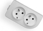 pikendus pistikupesa x 2 maandatud, valge