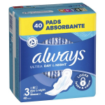 H&uuml;gieenisidemed Always Ultra Size 3 Day & Night, 40 tk