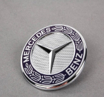 Mercedes-Benz W129 kapoti embleem, embleem m&auml;rgiga, logo, originaal A2078170316