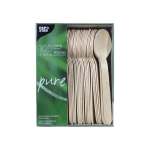 &Uuml;hekordsed puidust lusikad Pure, 15,7 cm, 100 tk