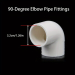 20-Pakk Plast PVC Toru&uuml;hendused, Parempoolne Nurgaliigend, 2,01 cm L&auml;bim&otilde;&otilde;t.