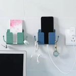 1tk Plastikust Mobiiltelefoni Hoidik, Seinale Kinnitatav Korgita Korraldaja.