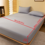 Harjatud Kinnitusega Voodilina, Heleda Hall, S&uuml;gav Tasku., JC Single Layer Fitted Sheet-&scaron;viesiai pilka