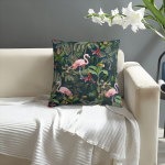 Roheline Džunglimustriga Diivanipadi Tukan Flamingo Papagoi Kaunistuspadjap&uuml;&uuml;r (45.72&times;45.72cm)