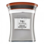 Woodwick Warm Wool sojavahast k&uuml;&uuml;nal, 275g, puidust taht