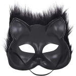 Pehme kassi rebasemask, Theri mask, realistlikud kassimaskid, poole n&auml;oga loomamask, karvase peo kassi mask, hallikas Cosplay kost&uuml;&uuml;m