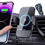 YITUMU Juhtmevaba Autolaadija, 15W Kiire QI Autohoidik, Ventilaatori Telefonihoidik iPhoneile, Samsungile, LGle, Googleile.