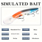 Premium Pika Heitega Minnow Kalastuslutt - 16.2cm/23g, Vastupidav ABS & Siid Materjal., 1#