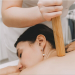 1tk Tahke Bambusest Massaažipulk, Keha Vormimiseks Bambusrull, Gua Sha Bambuspulk.