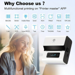 Phomemo M221 Kaasaskantav Etiketiprinter - 3-tolline Termiline Barcode ja Nimesiltide Loovutaja.