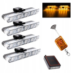 4x LED-lamp hoiatus oranž kaitseraua peal