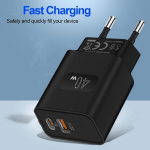 Kahe pordiga PD3.0+QC4.0 USB-C seinat&uuml;&uuml;ner - Kiirlaadija iPhoneile, iPadile ja Androidile.